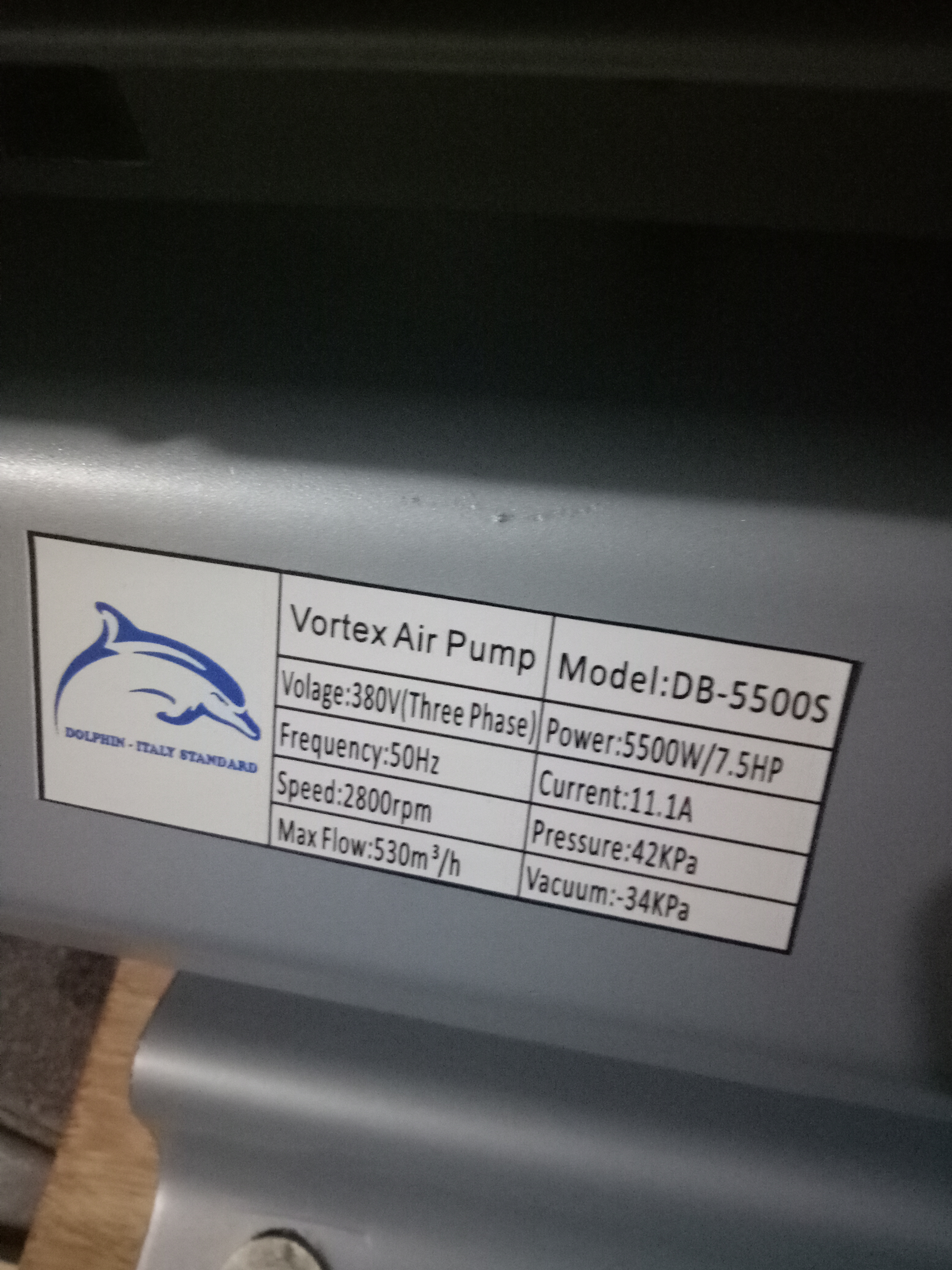 Máy thổi khí con sò Dolphin Model DB-250